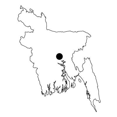 バングラデシュ人民共和国無料フリーイラスト｜首都(白)